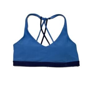 Under Armour HeatGear Blue Strappy Sports Bra